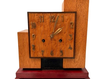 Art Deco Modernist Mantel Clock In the style of Hendrik Wouda, 1920s